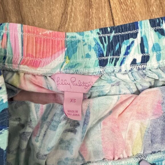 Lilly Pulitzer Palma Tube Top XS Blouse Hay Bay Bay Sailboat Tassel Strapless - Picture 4 of 7